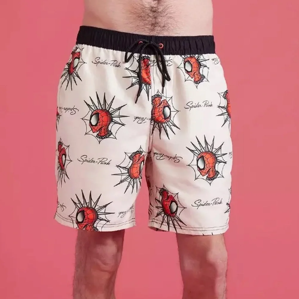 Marvel‎ Spider-Man: Across The Spider-Verse Spider-Punk Swim Trunks Hot Topic